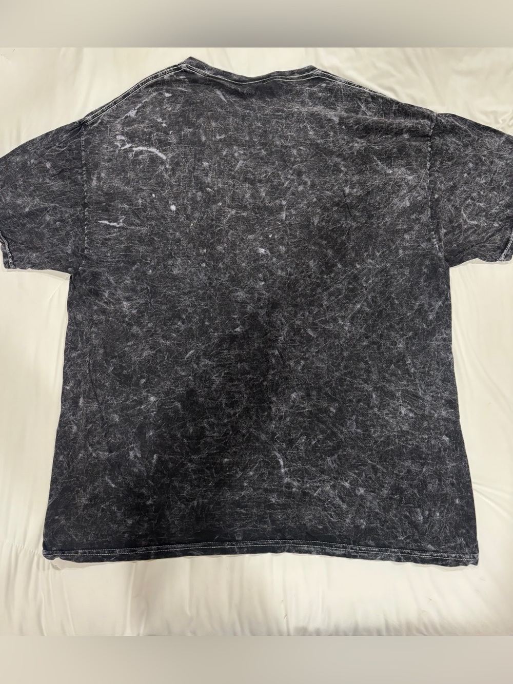 WWE Black Mineral-Wash Short Sleeve Tee with Neon Purple & Lime Graphic - Picture 2 of 3